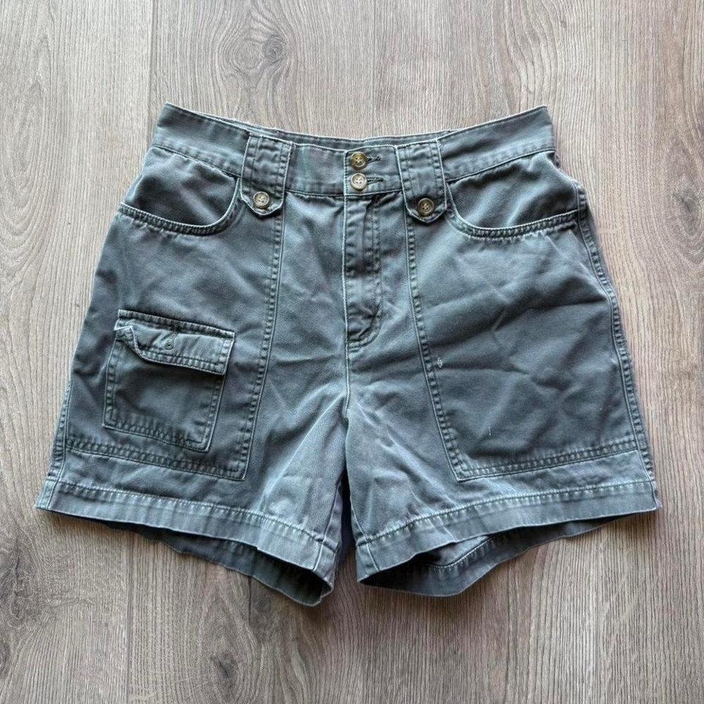 St John's Bay Olive Green Cargo Shorts Size 8 Utility Casual‎ Spring